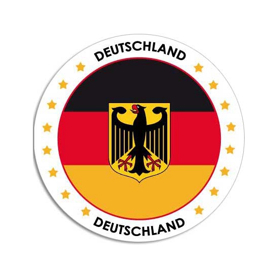 Vlag Duitsland stickers - rond - D14,8 cm - vlag - Landen -