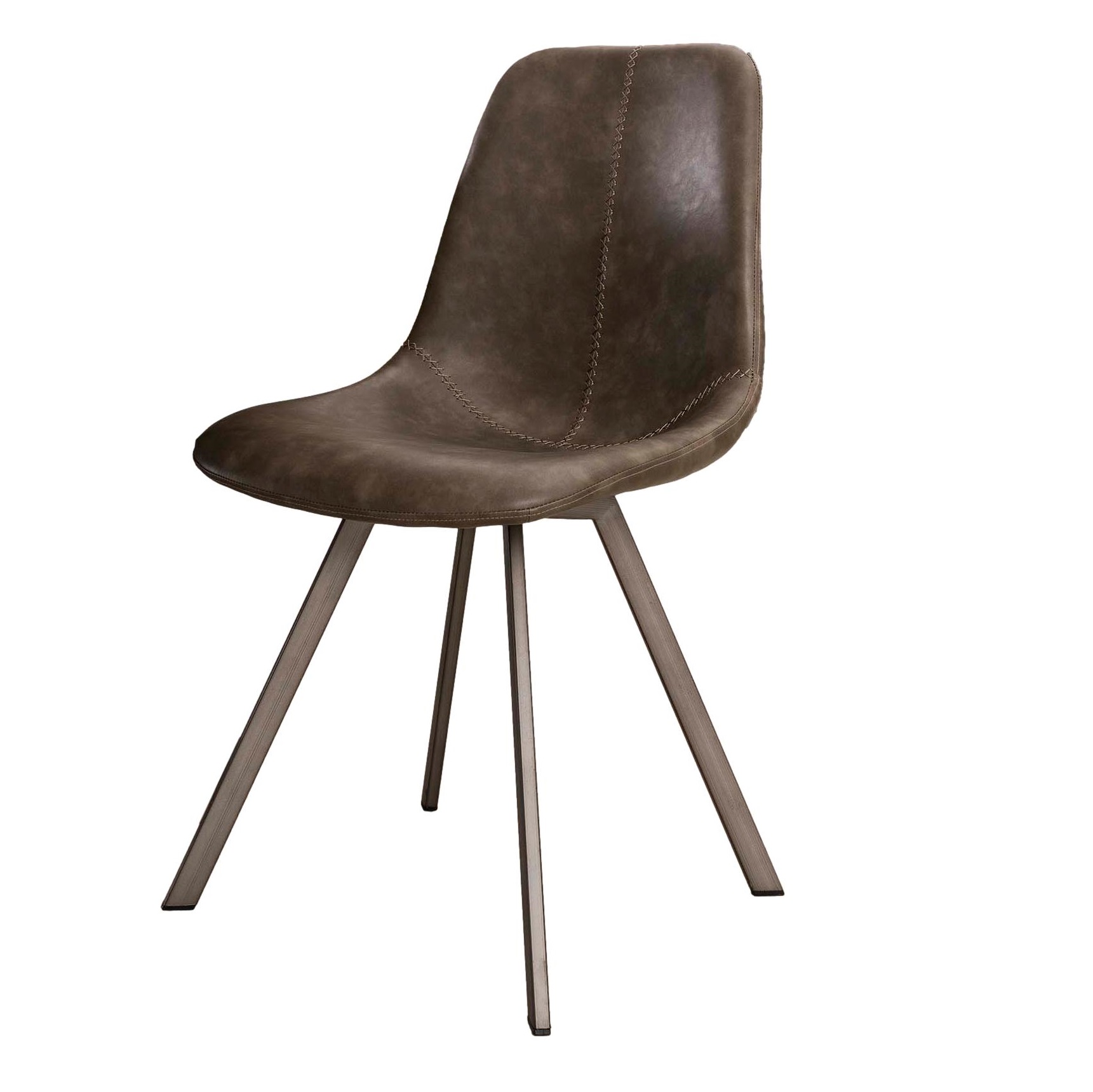 Stoel zig-zag plat frame Zetna taupe