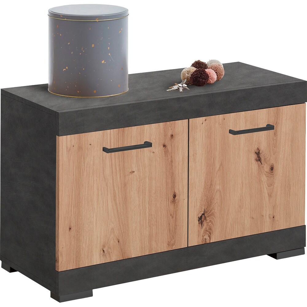 Schoenenbank Bristol 80 cm Breed In Eiken Met Matera