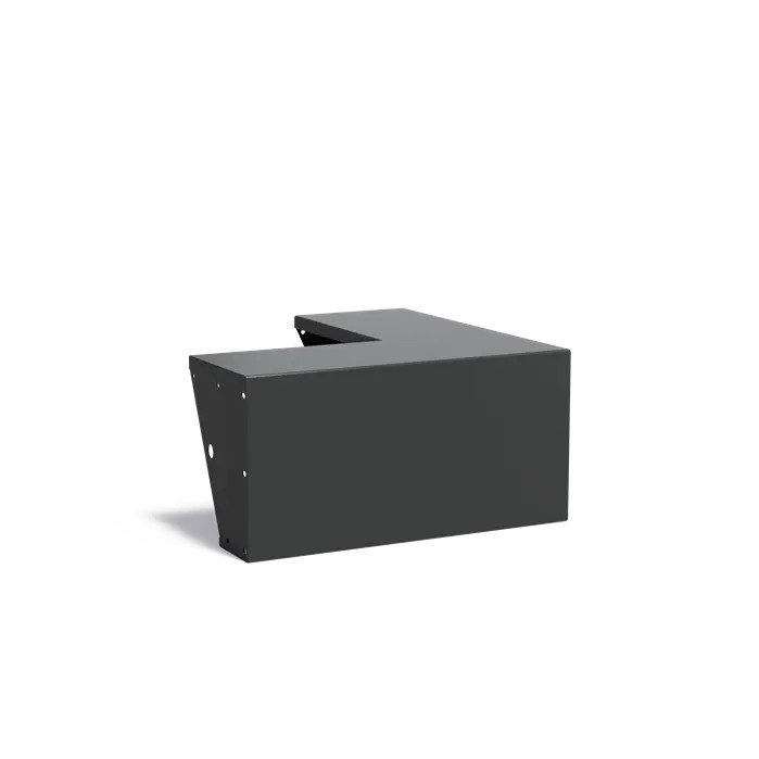 Keerwand + zitrand aluminium 100 x 100 x 50 cm buitenhoek