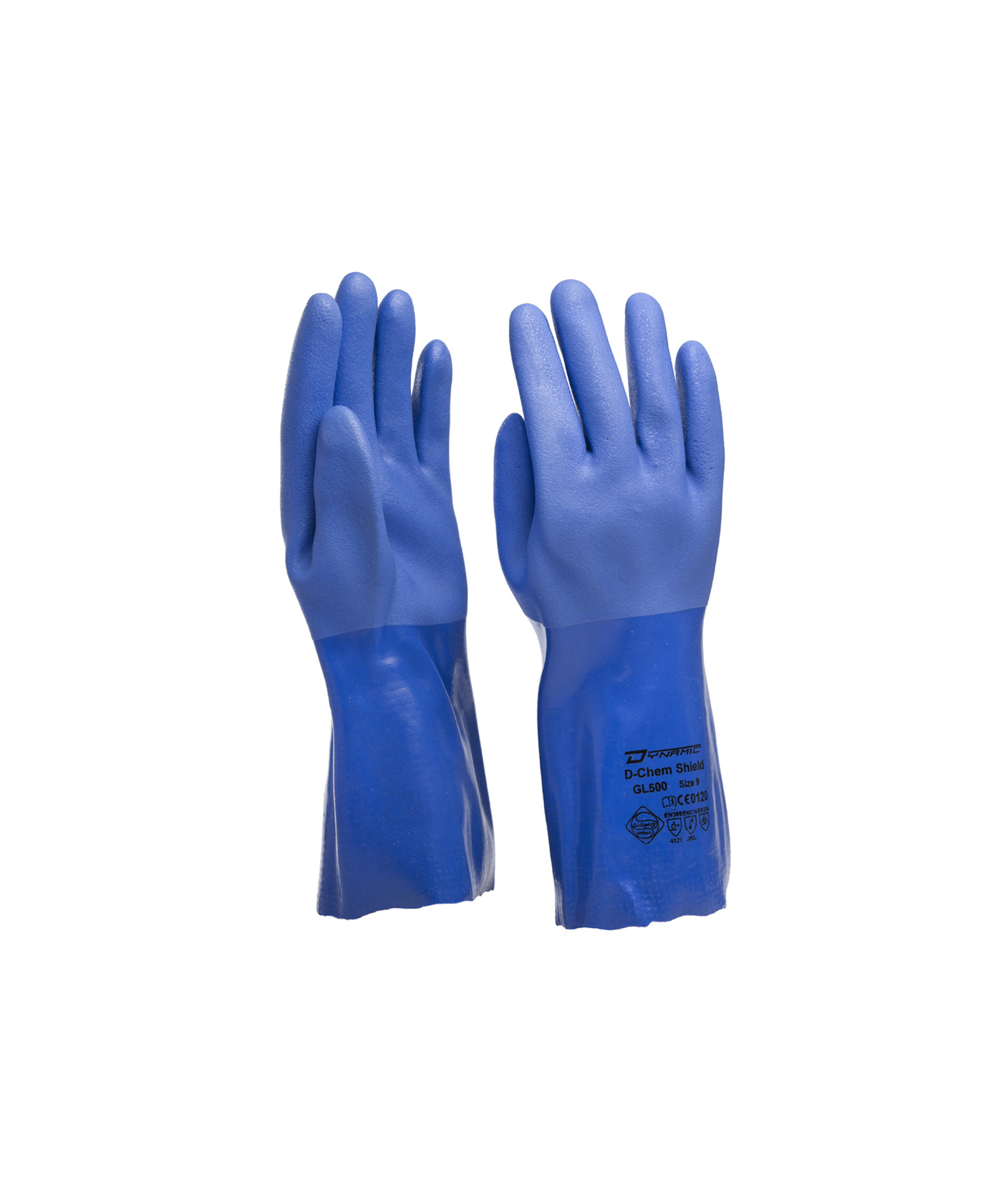 EDGE 22953 Katoenen handschoen met PVC coating, voor chemische bescherming (GL500)