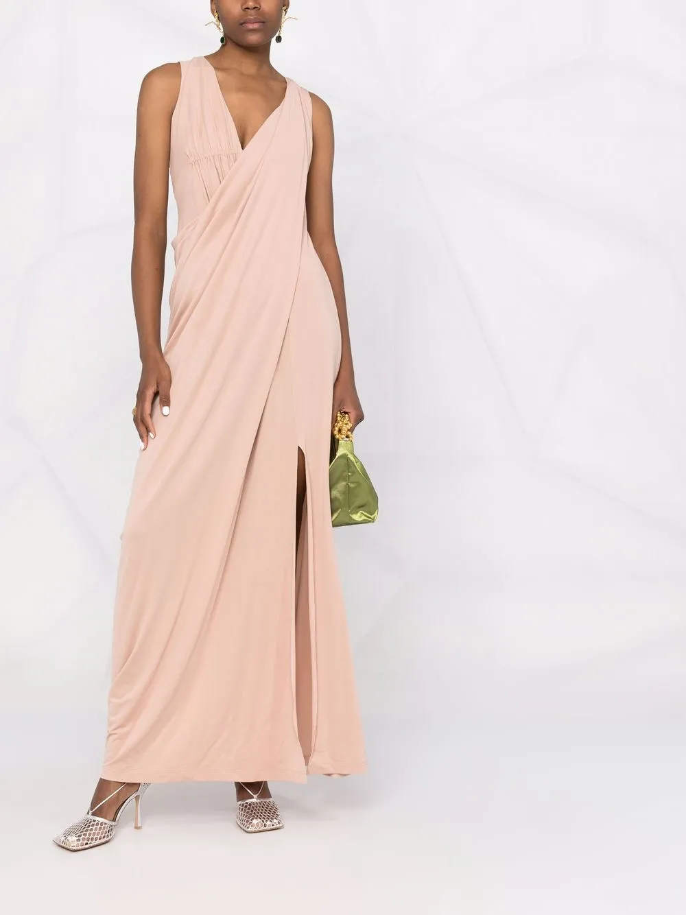 Alberta Ferretti Gedrapeerde jurk - Beige