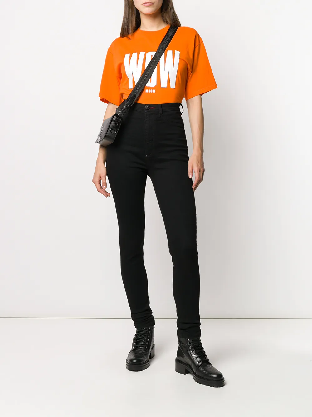 Philipp Plein Super high-waist jegging - Zwart