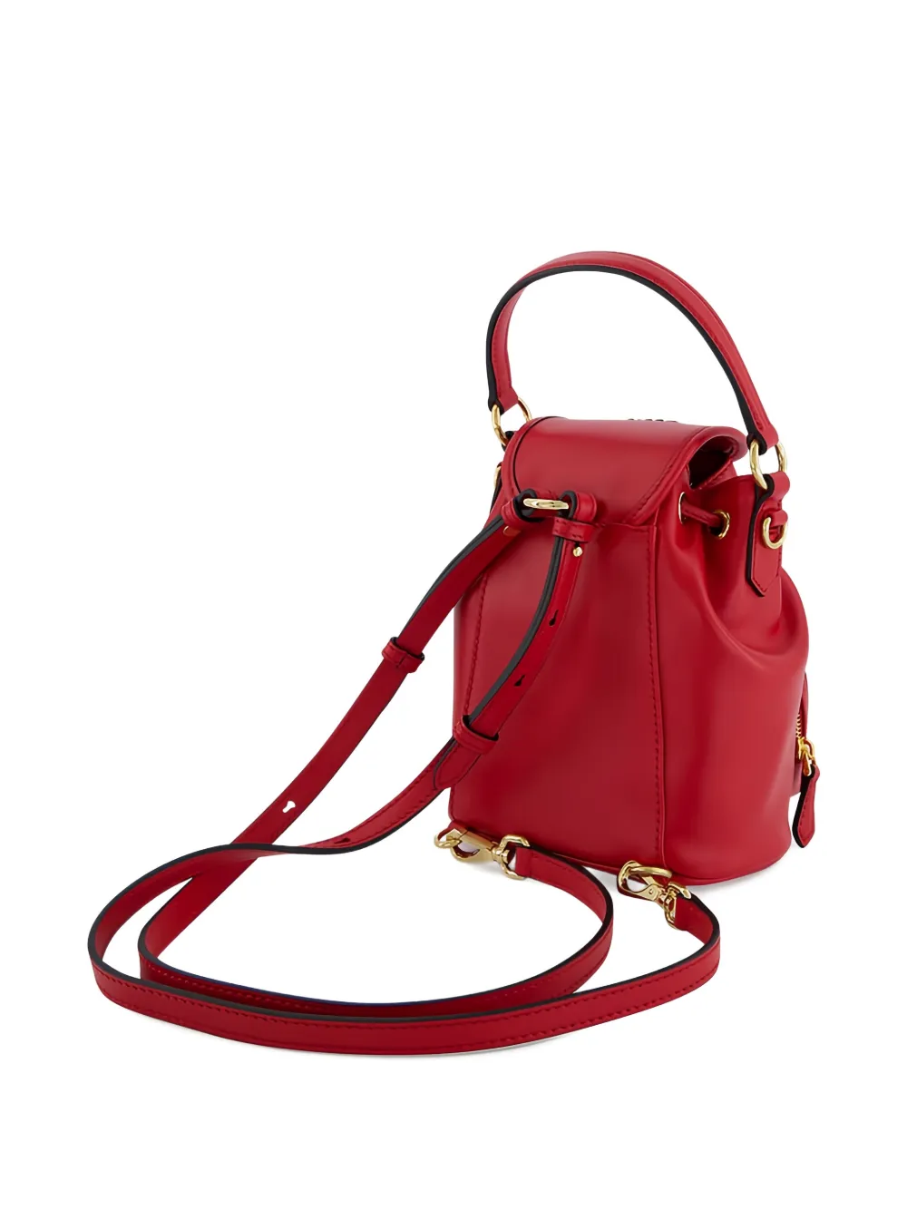 Miu Miu Leren bucket-tas - Rood
