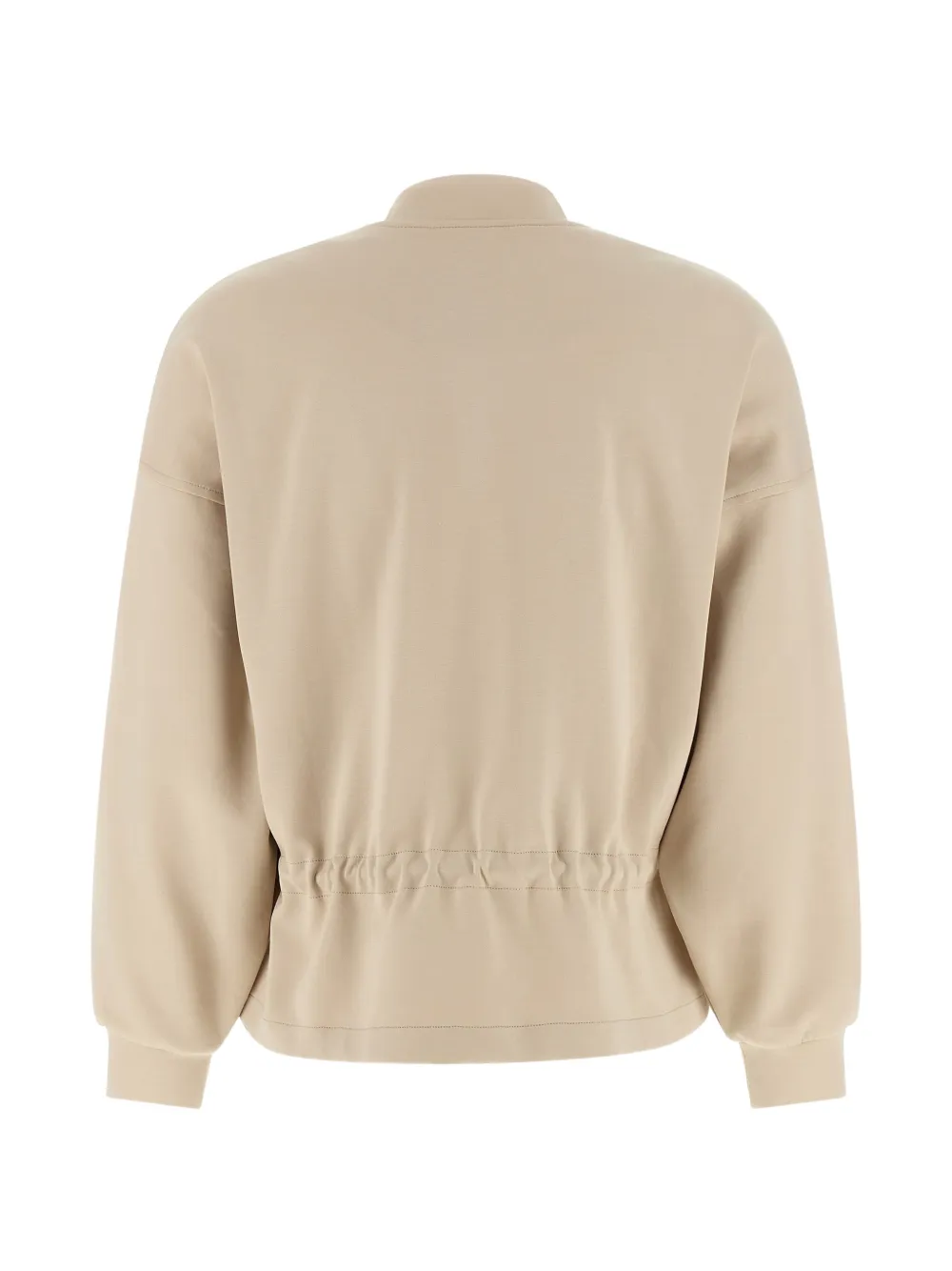 Moorer zip cotton sweatshirt - Beige