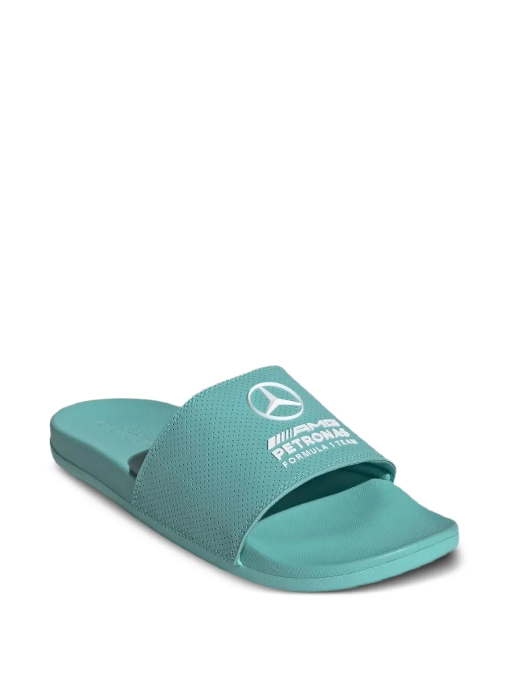 adidas x Mercedes-AMG Petronas F1 Team teenslippers met geperforeerd bandje - Blauw