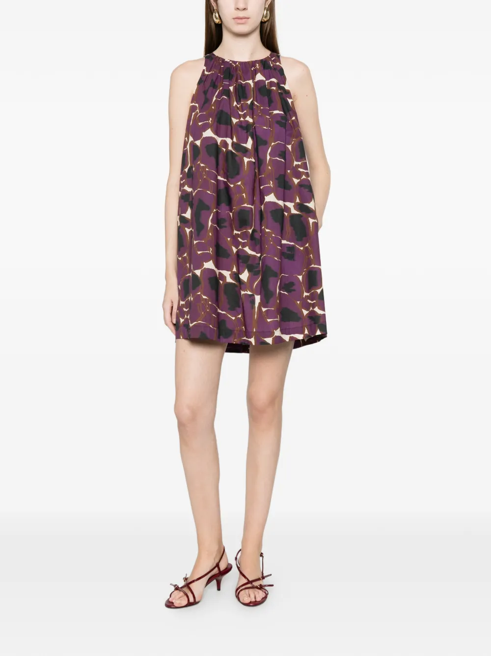 ALPHA STUDIO Gesmockte jurk - Paars