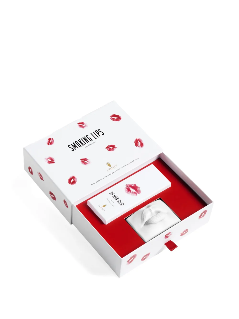 L'Objet Smoking Lips incense set - Wit