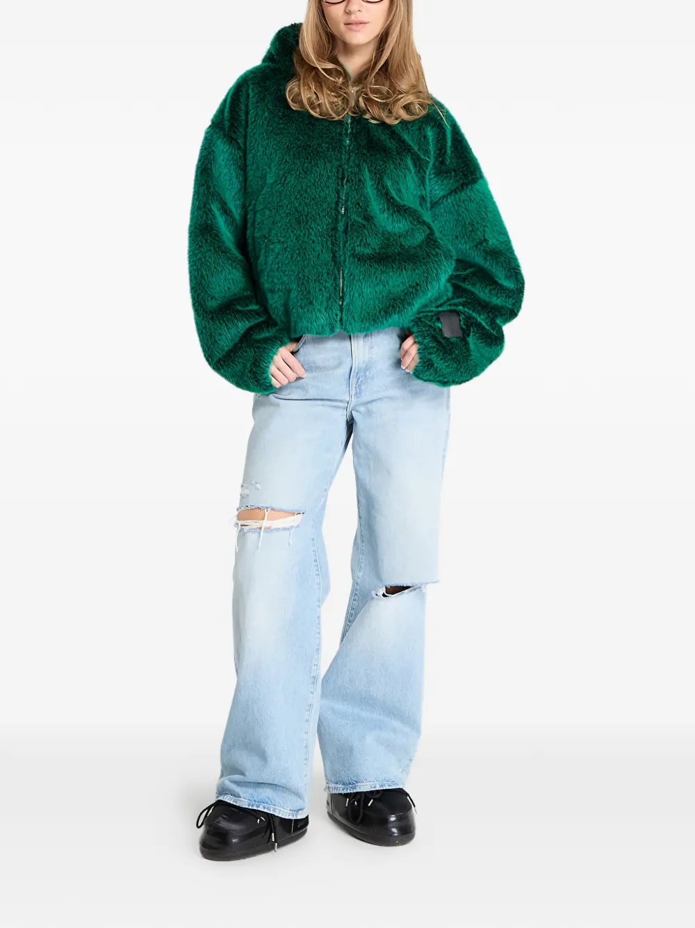 Jordan Jack van imitatiebont - Groen