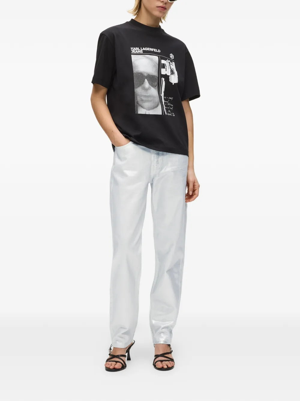 Karl Lagerfeld Jeans Jeans met vijf zakken - Zilver