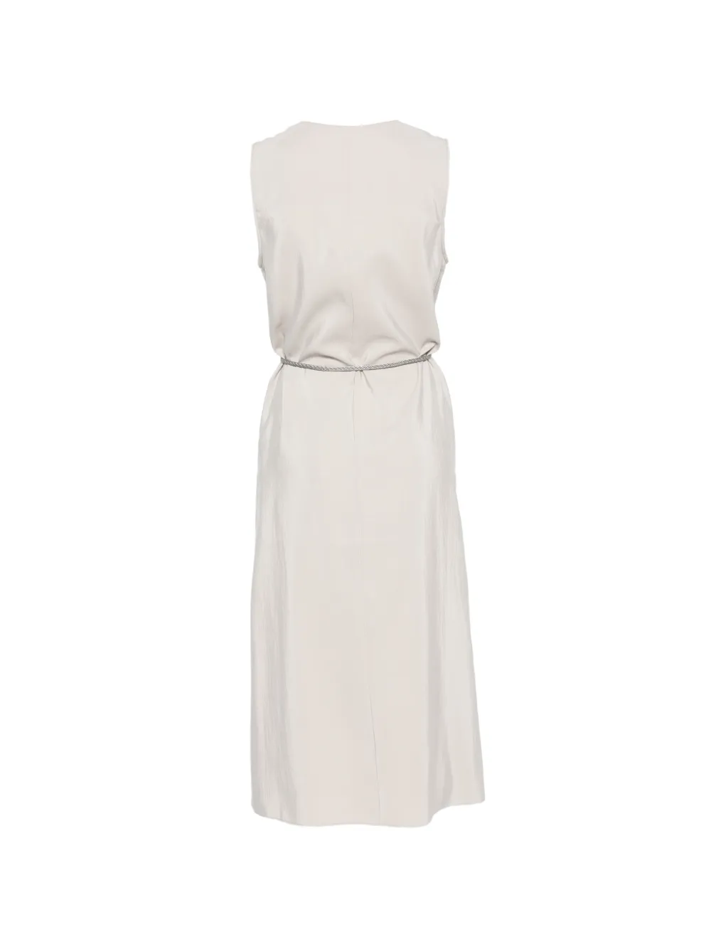 Giorgio Armani Midi-jurk met sjaalkwastje - Beige