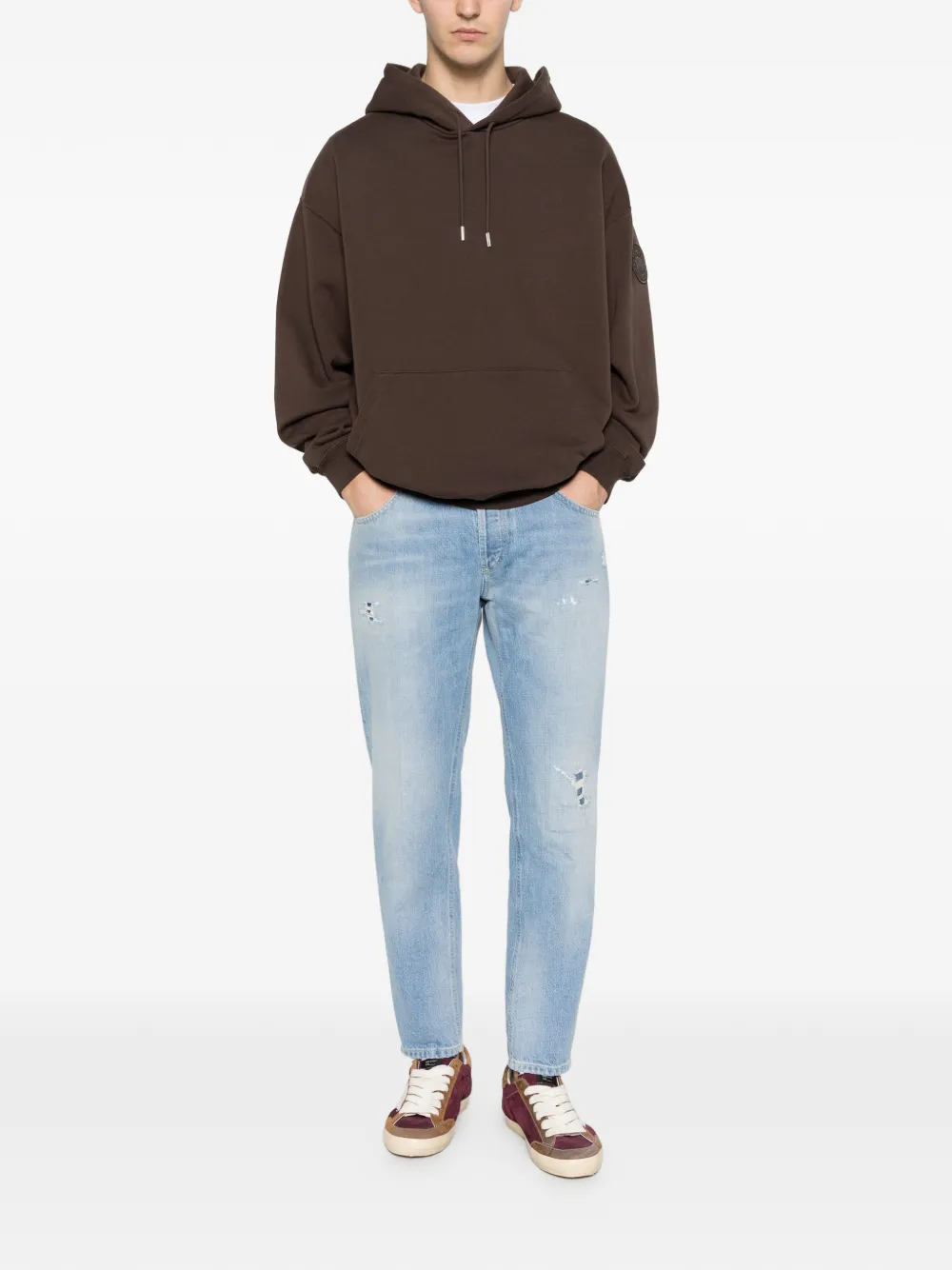 DONDUP Brighton gerafelde jeans - Blauw