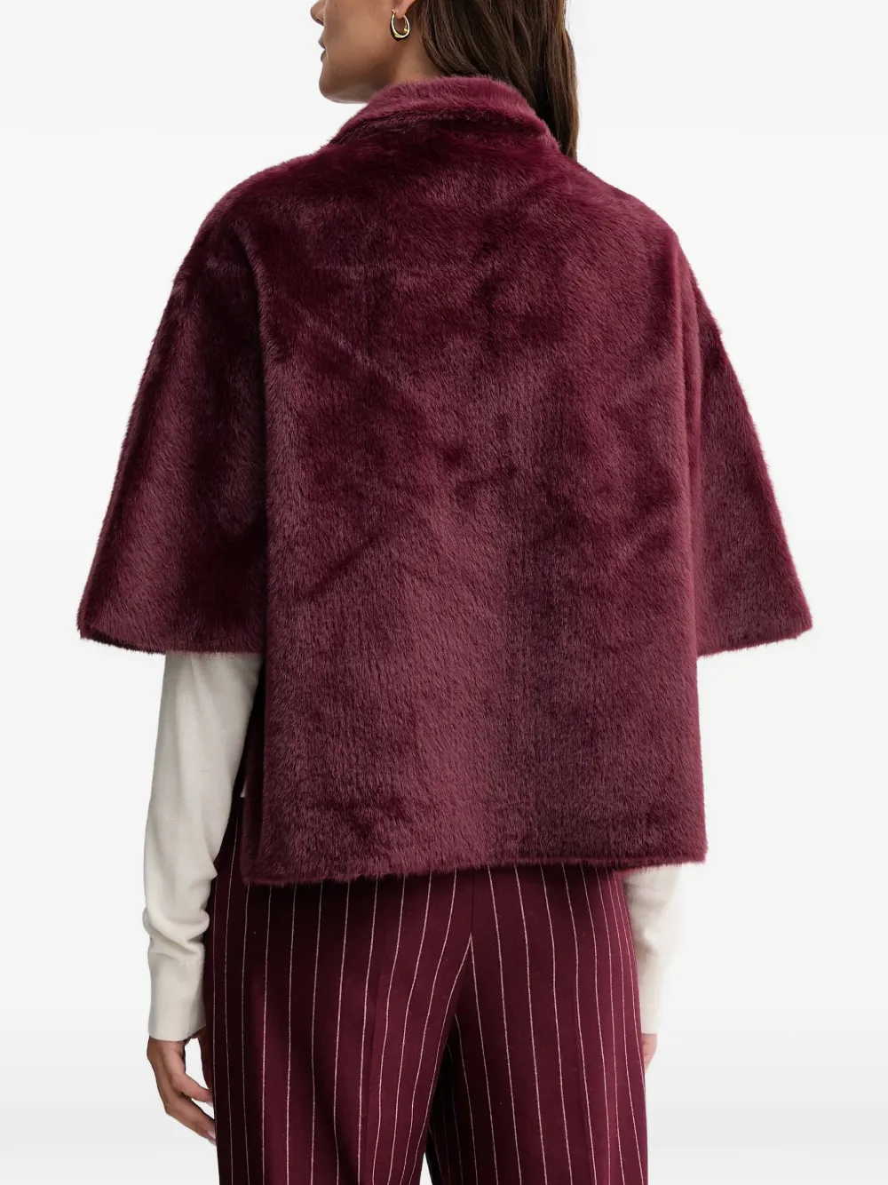 Joseph Ribkoff Jas met korte mouwen en knopen - Rood