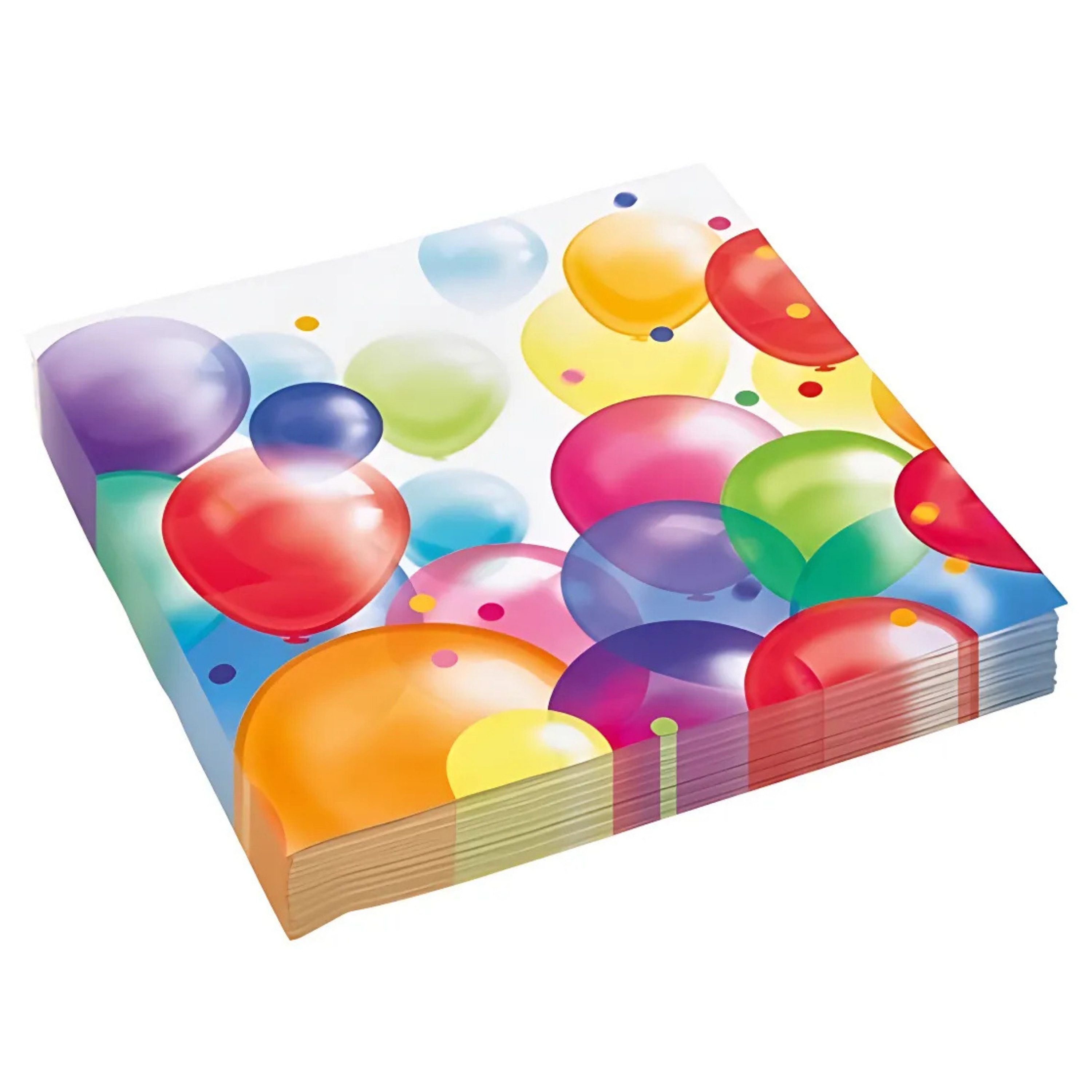Servetten - verjaardag ballonnen print - 80x - 33 x 33 cm - feest