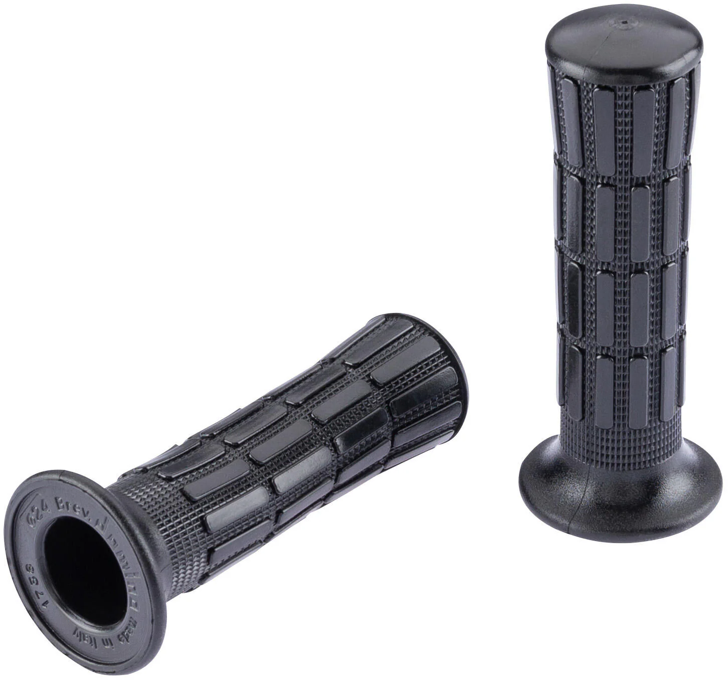 Domino rubber handvat "yamaha style" rubber grip 1496 bw 112mm closed