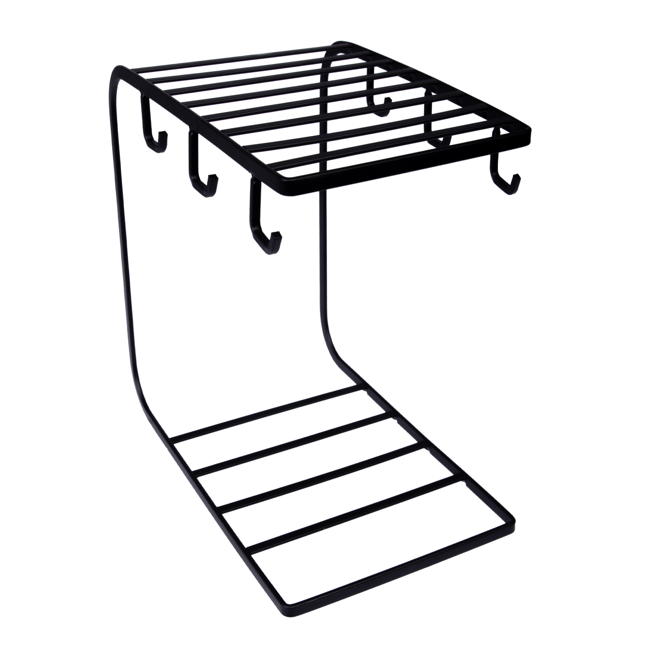 QUVIO Bordenrek - Mokkenrek - Metaal - 26x22x14 cm - Zwart