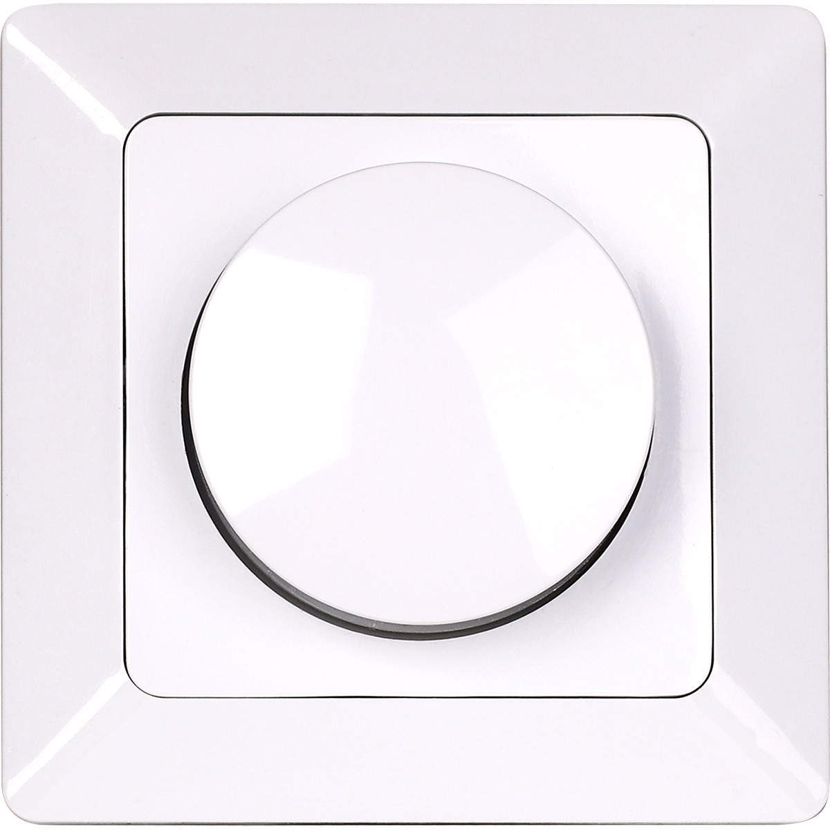 LED Dimmer Inbouw Wit - Enkelvoudige Knop 3-60W met Afdekraam