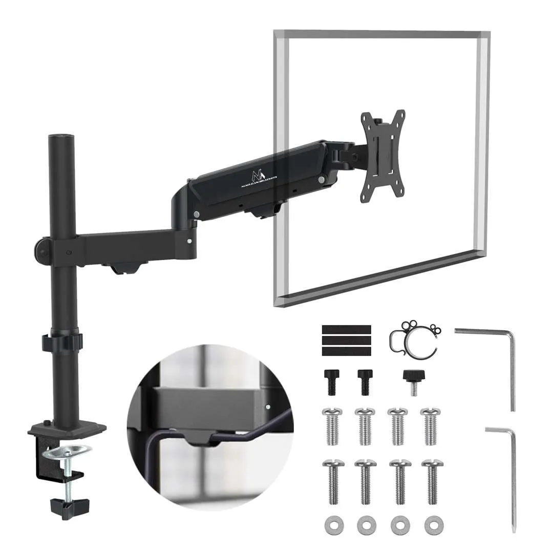 Maclean monitorsteun, gasveer, 17"-32", 10kg, zwart, MC-135