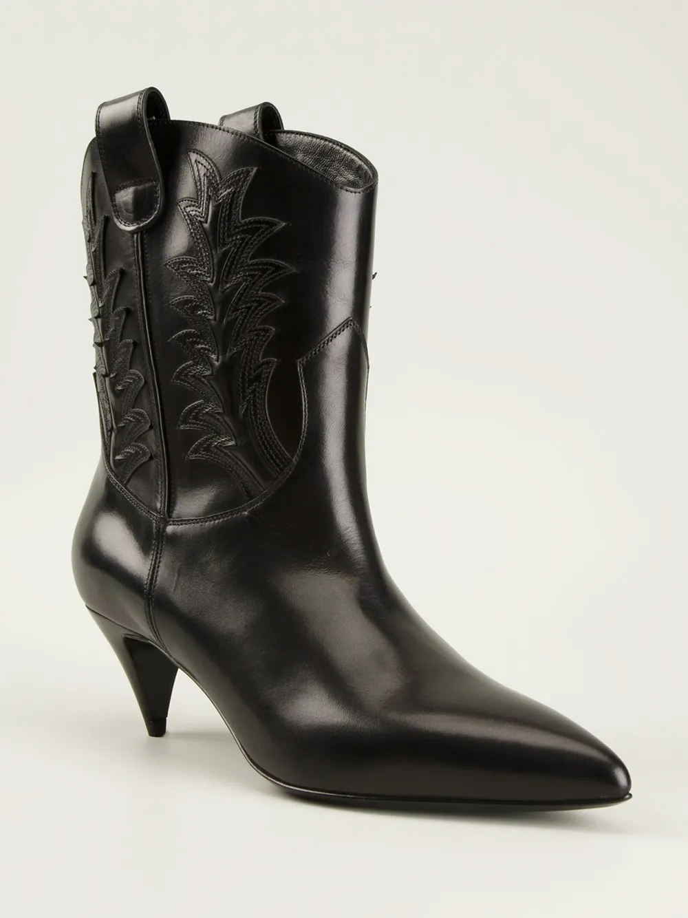Saint Laurent Western-style ankle boots - Zwart