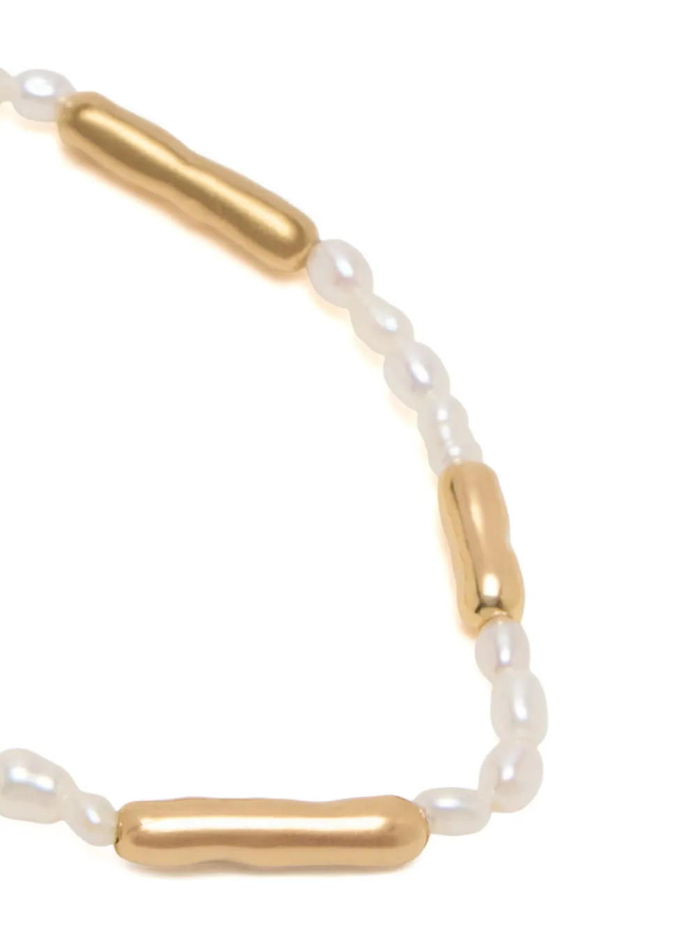 Astrid & Miyu 18kt vergulde sterling zilveren armband verfraaid met parel - Goud