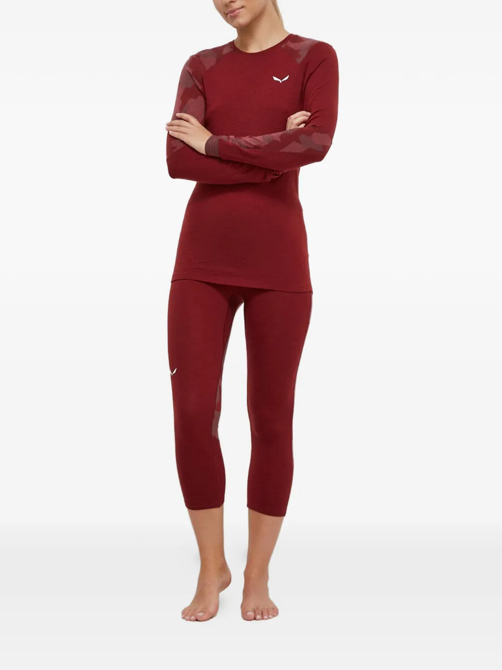 Salewa Cristallo skikleding met patroon - Rood