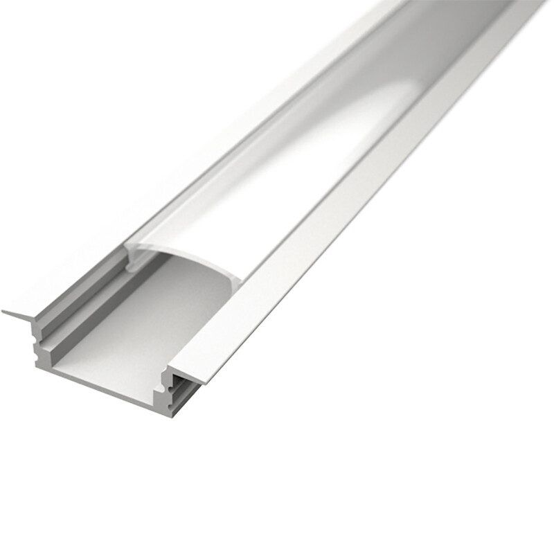 Velvalux LED Inbouw Strip Profiel - Wit Aluminium - 1m - 24.7x7mm