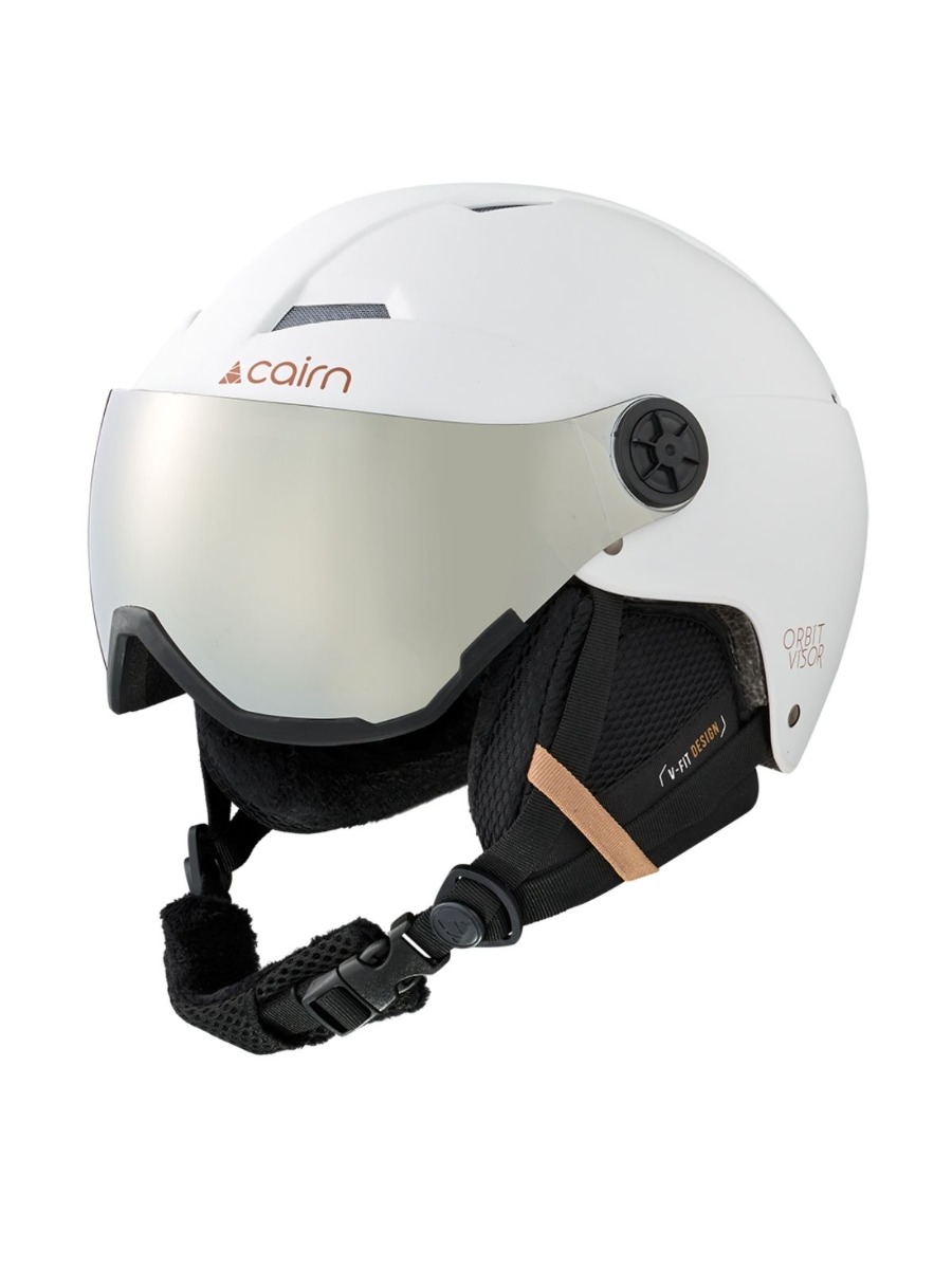 Cairn Skihelm met Vizier Orbit Visor Mat White Coffee-57/58