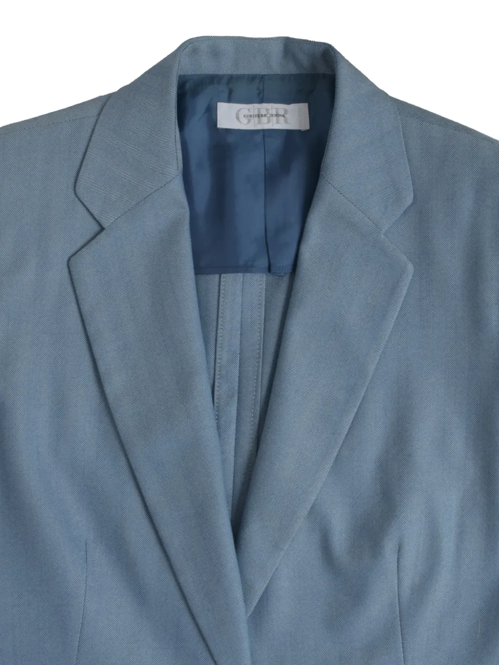 Vintage GBR herringbone notched blazer - Blauw