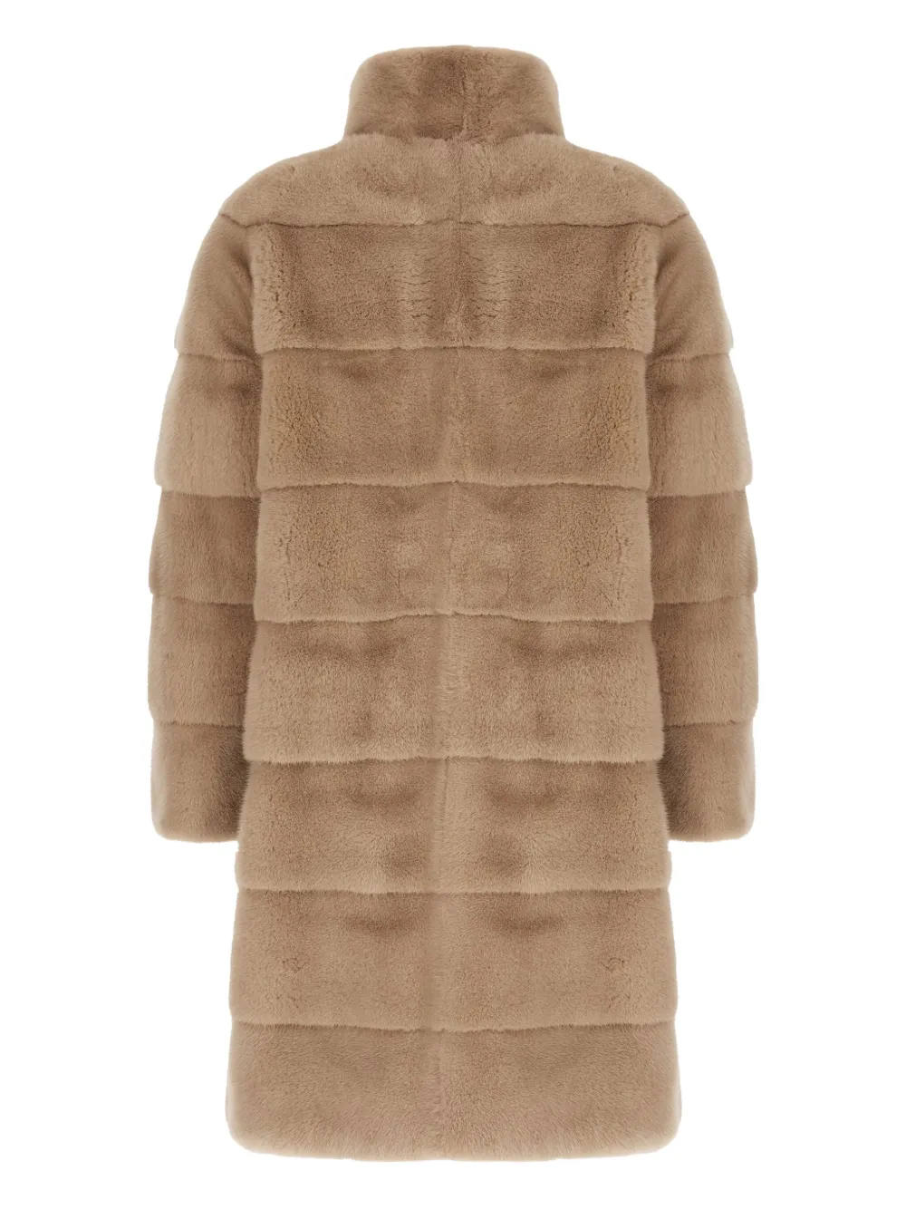 OLIVIA V Bontjas met horizontale vlakken - Bruin