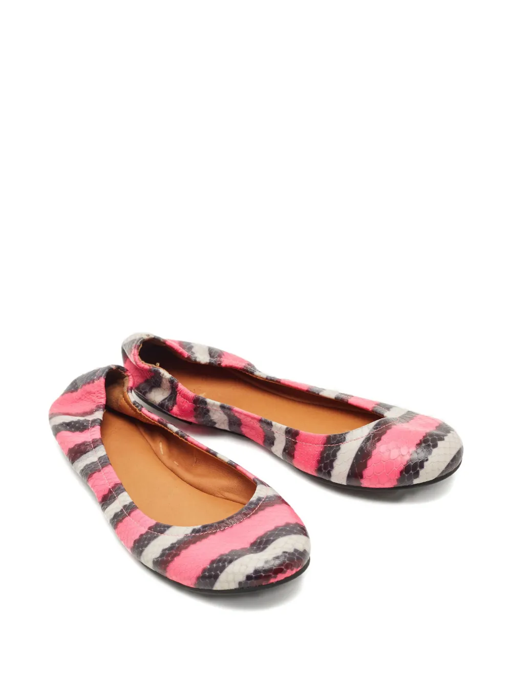 Marc By Marc Jacobs Leren ballerina's - Roze
