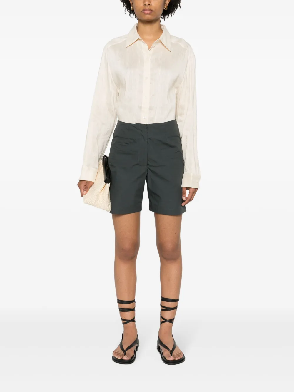 LouLou de Saison Garib katoenen shorts - Grijs