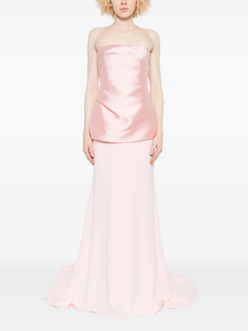 Solace London Alia strapless maxi dress - Roze