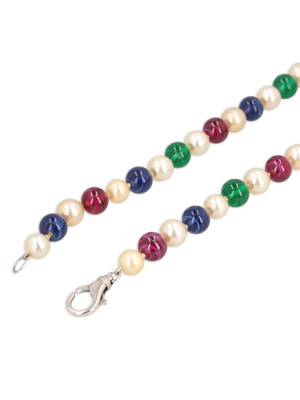 Vintage Halsketting met kralen - Rood