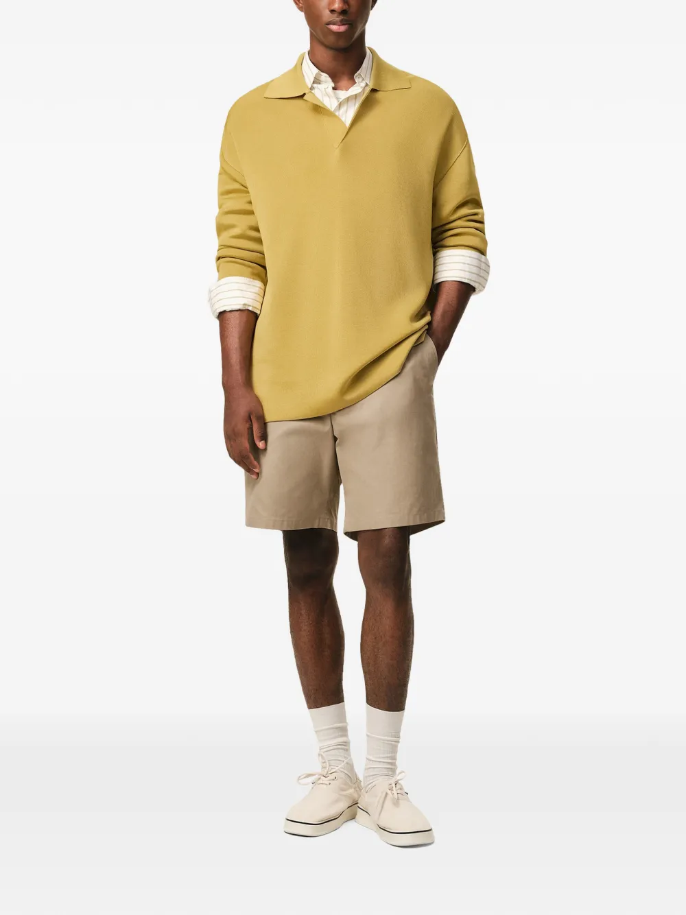 AMI Paris Ami De Coeur elastische shorts - Bruin