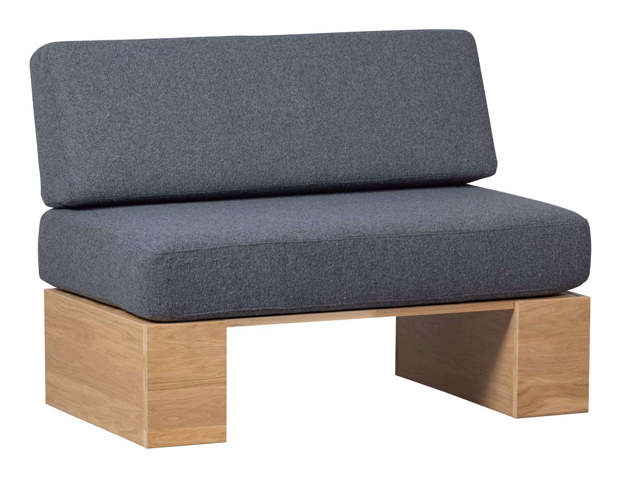 vtwonen Eetkamerbank 'Eat Up' Bouclé, 100cm, kleur Denim