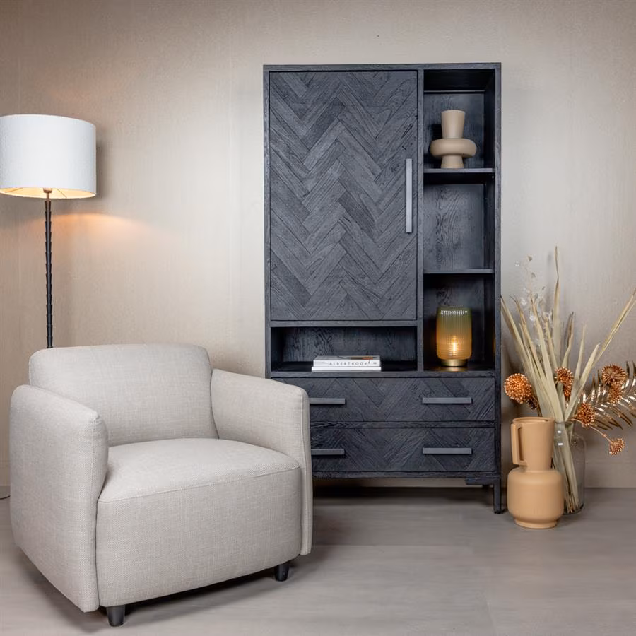 Tower Living Fauteuil 'Bradfort' Geweven, kleur Off White