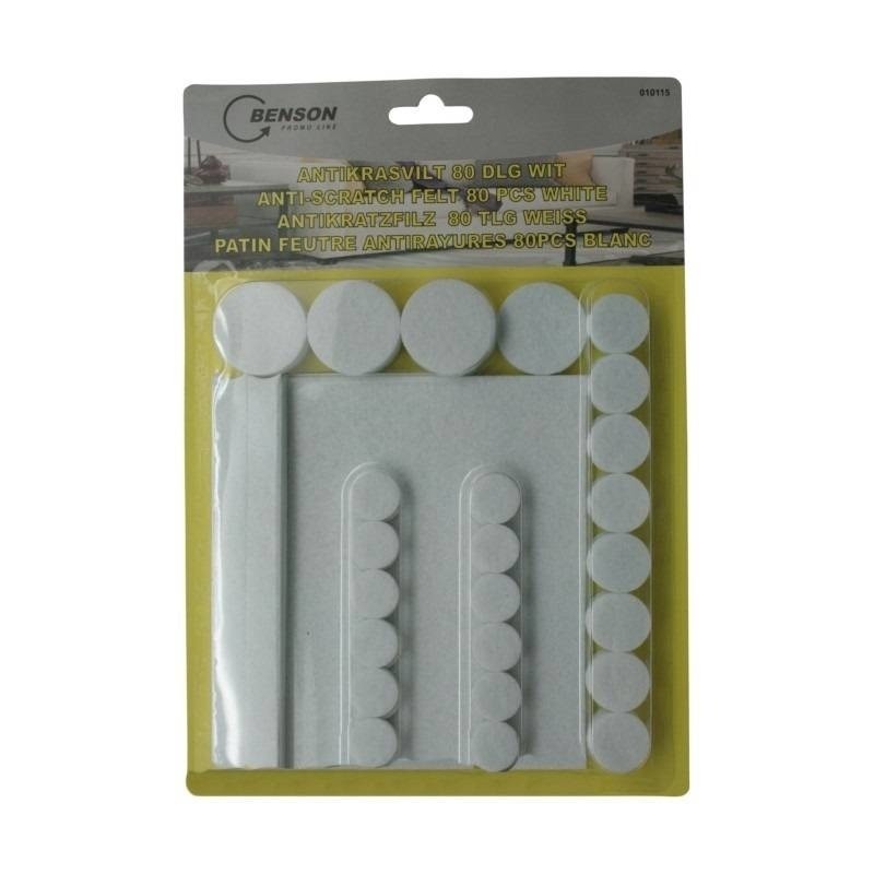 Benson Anti krasvilt set 80x wit - Beschermt meubels -