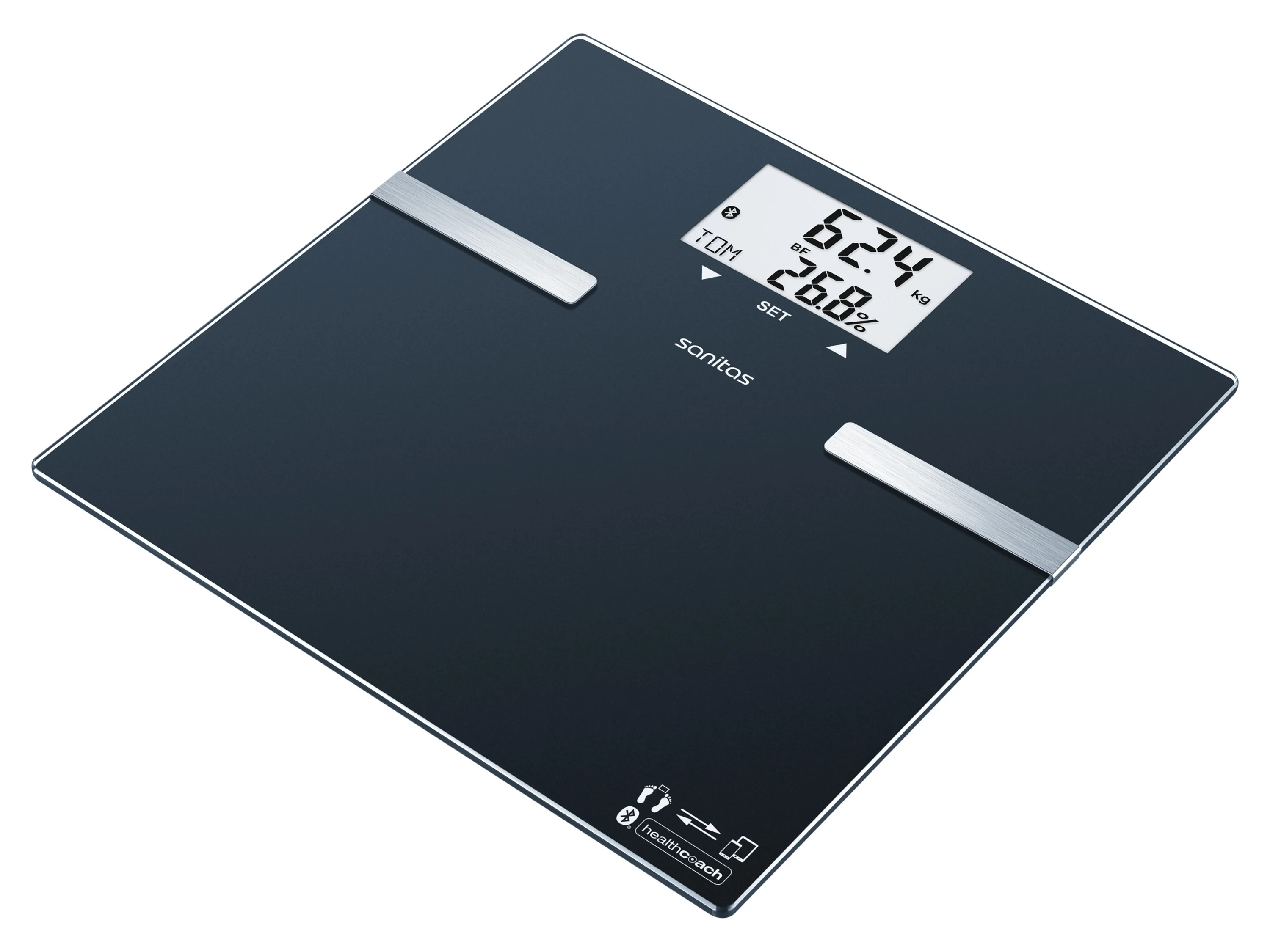 SANITAS Bluetooth diagnoseweegschaal (Zwart)