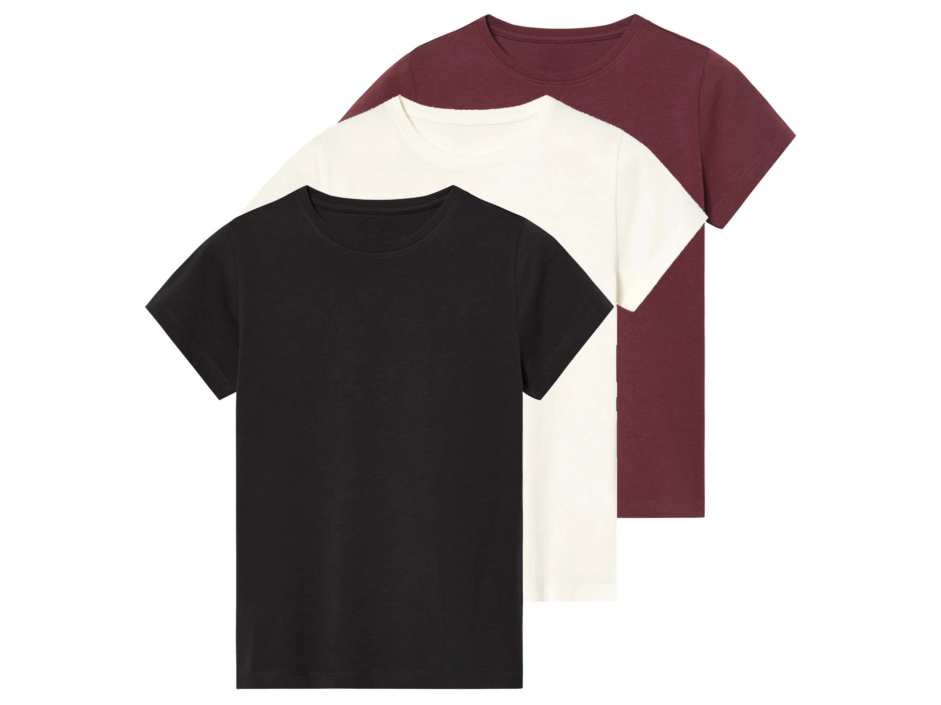 esmara 3 Kinder T-shirts (Zwart/rood/wit, 146/152)