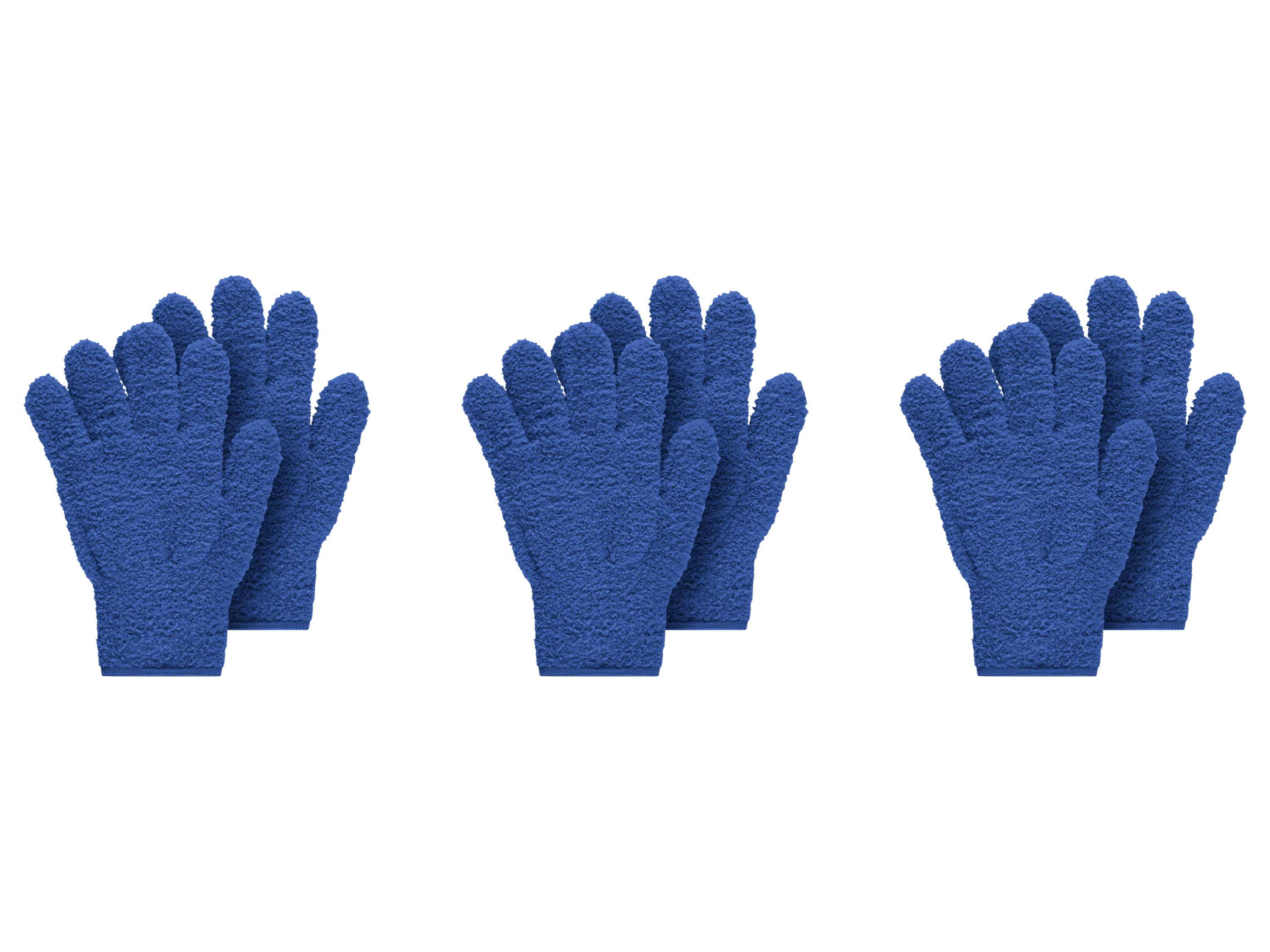 LIVARNO home 3 Paar microvezel handschoenen (Blauw, L/XL)