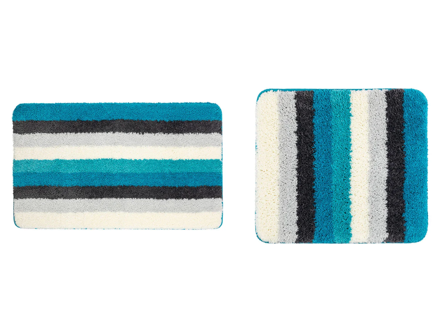 LIVARNO HOME Badmattenset (Zonder uitsnede, Gestreept)