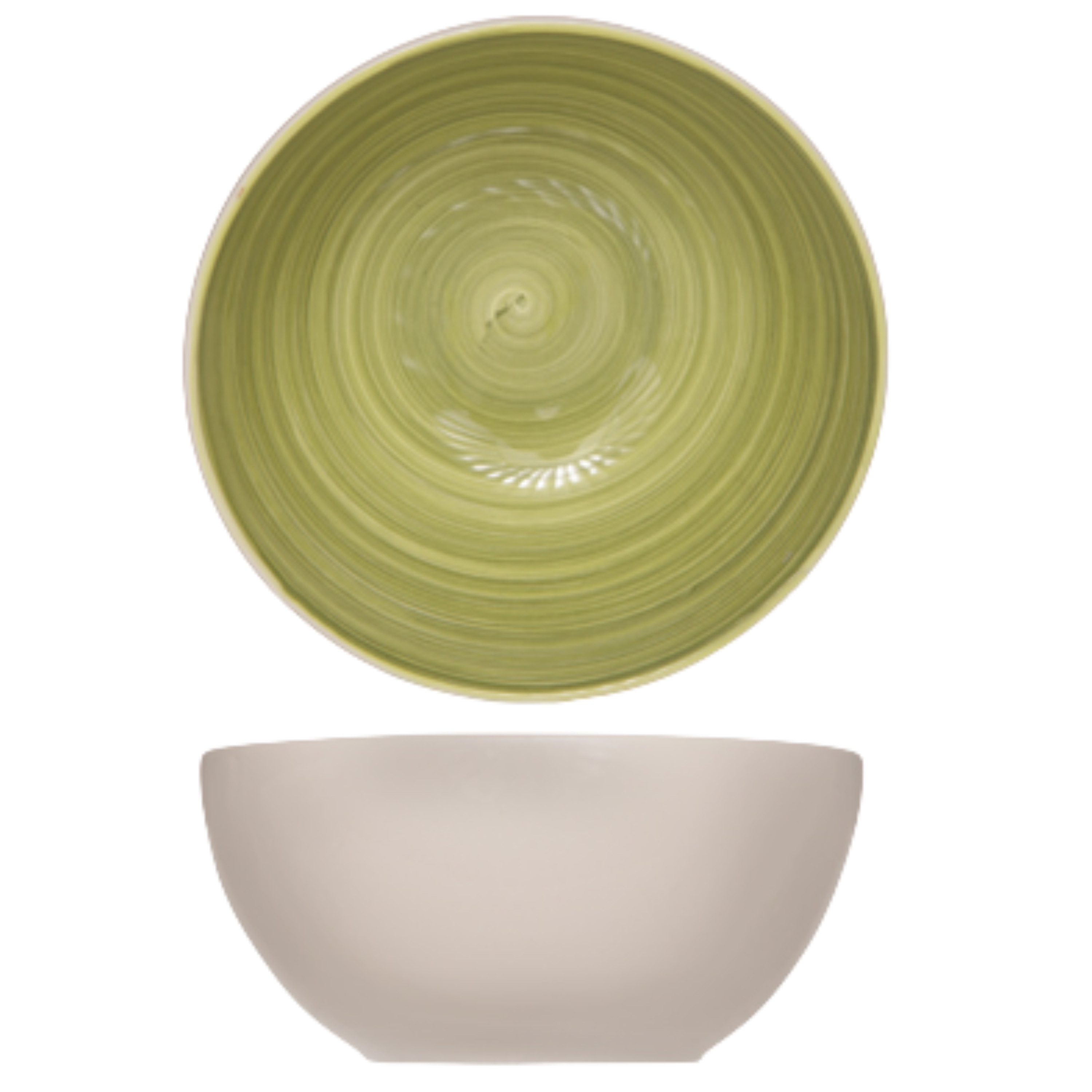 Cosy & Trendy soep serveer schaaltje - kommetjes Turbolino - groen - D14 cm - 500 ml