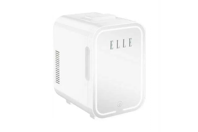 Mini-koelkast met LED-make-upspiegel ELLE 8L wit