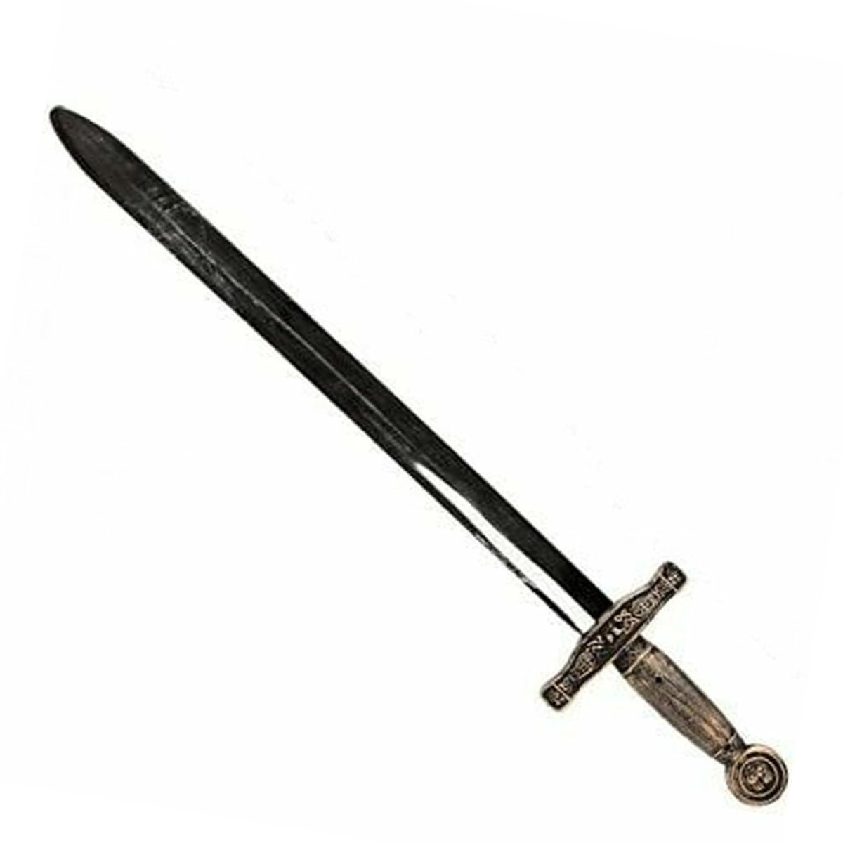 Speelgoed zwaard middeleeuwse ridder goud/zilver 63 cm