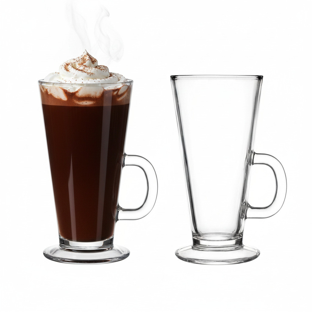 Glasmark Chocolademelk glazen - glas - 6x - 250 ml -