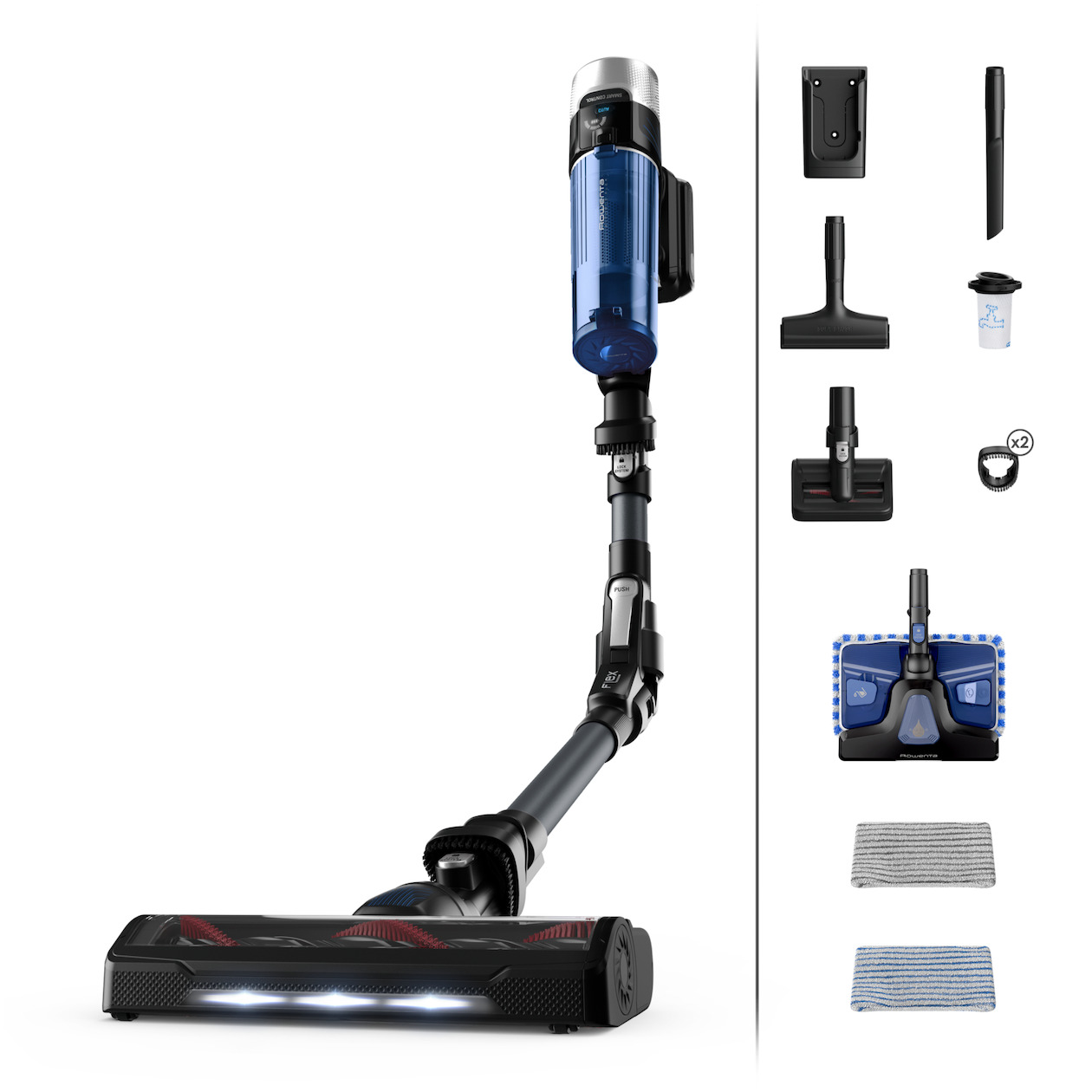 Rowenta RH20C7 X-Force Flex 9.60 - Animal Care + Aqua Steelstofzuiger zonder zak Zwart