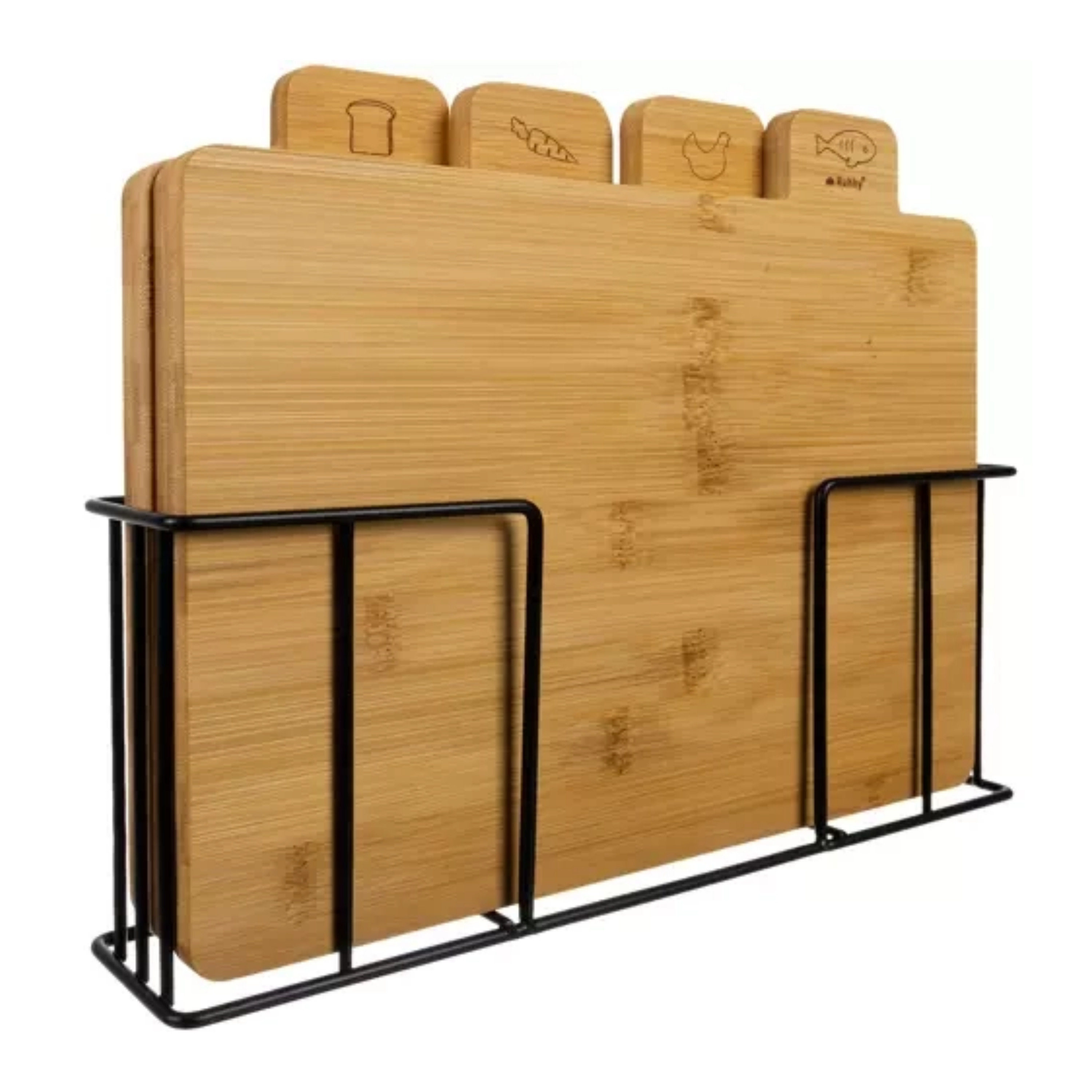 Ruhhy Bamboo snijplanken - 4x stuks - L23 x B30 cm - broodplank