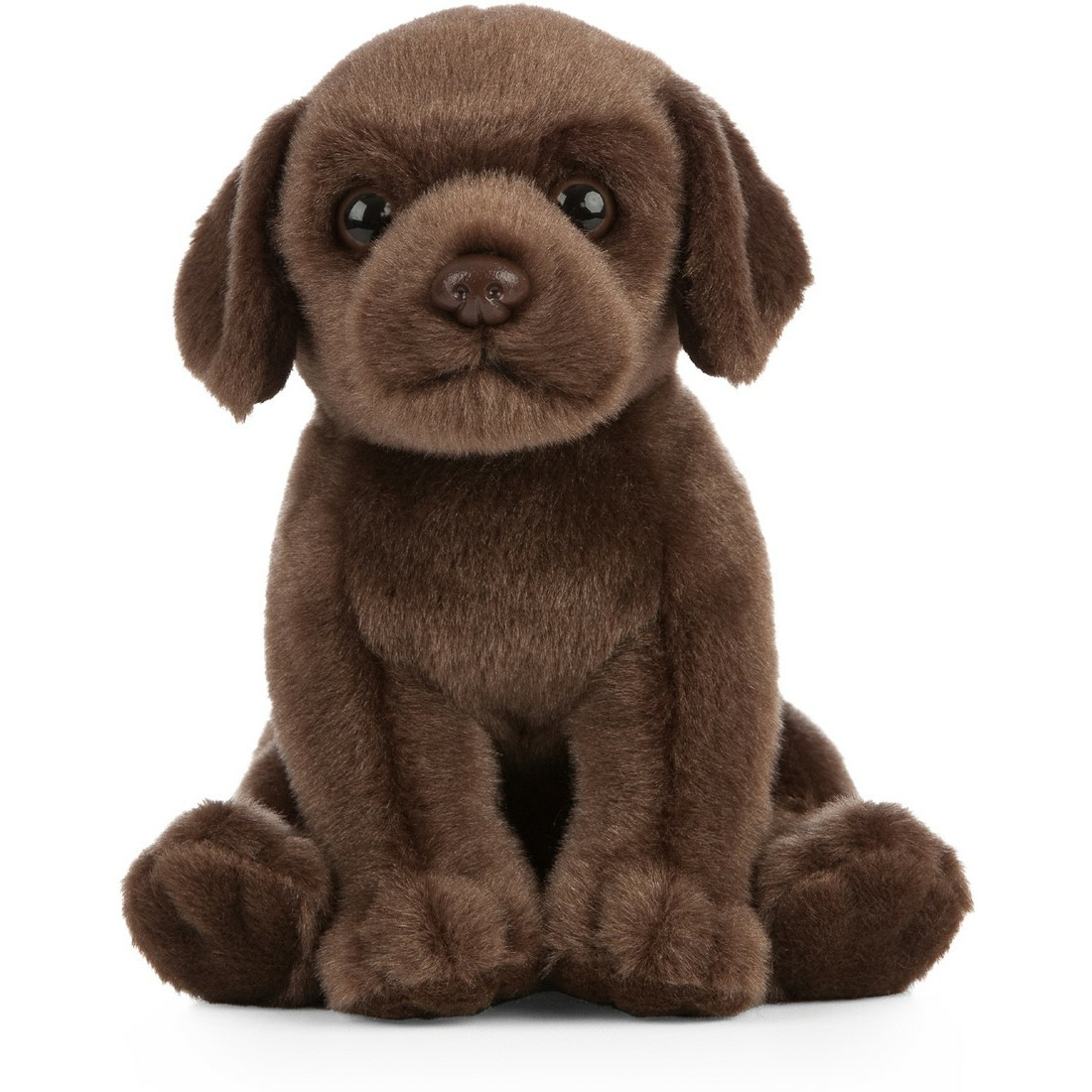 Living Nature -Pluche Labrador - bruin - 16 cm - hond/honden - knuffel - speelgoed