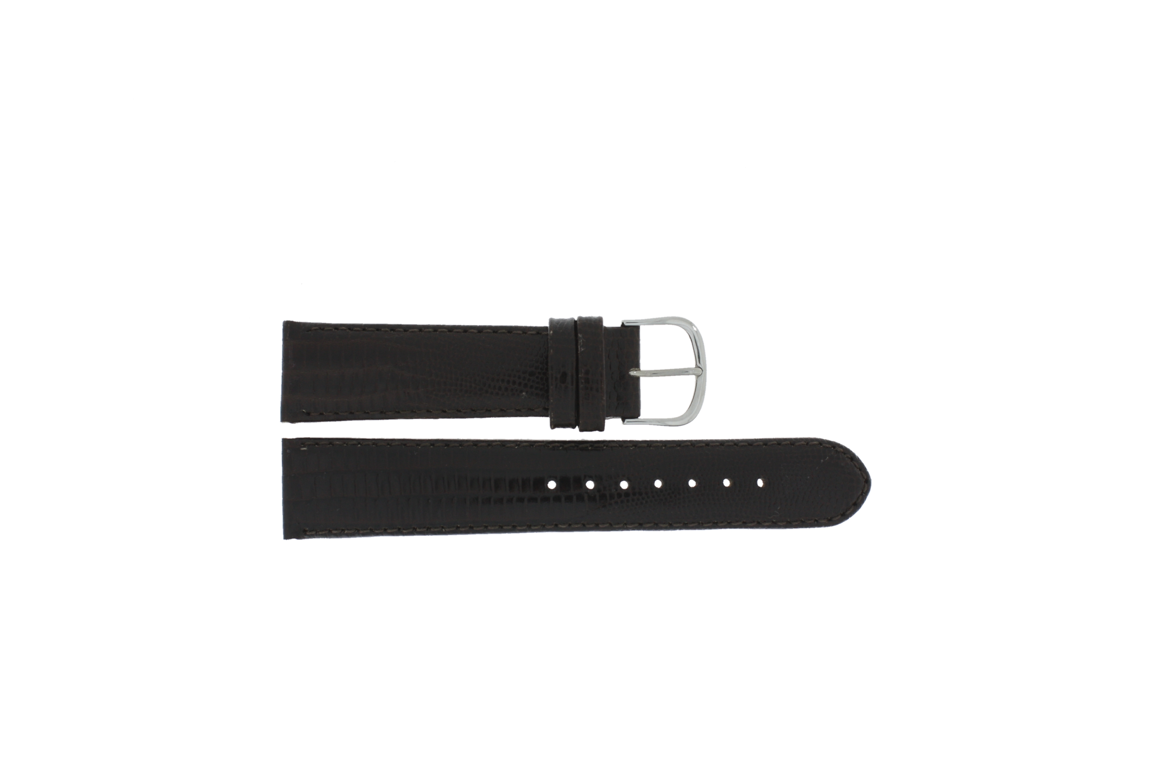 Horlogeband Universeel 62206.27.20 / Teju Leder Donkerbruin 20mm
