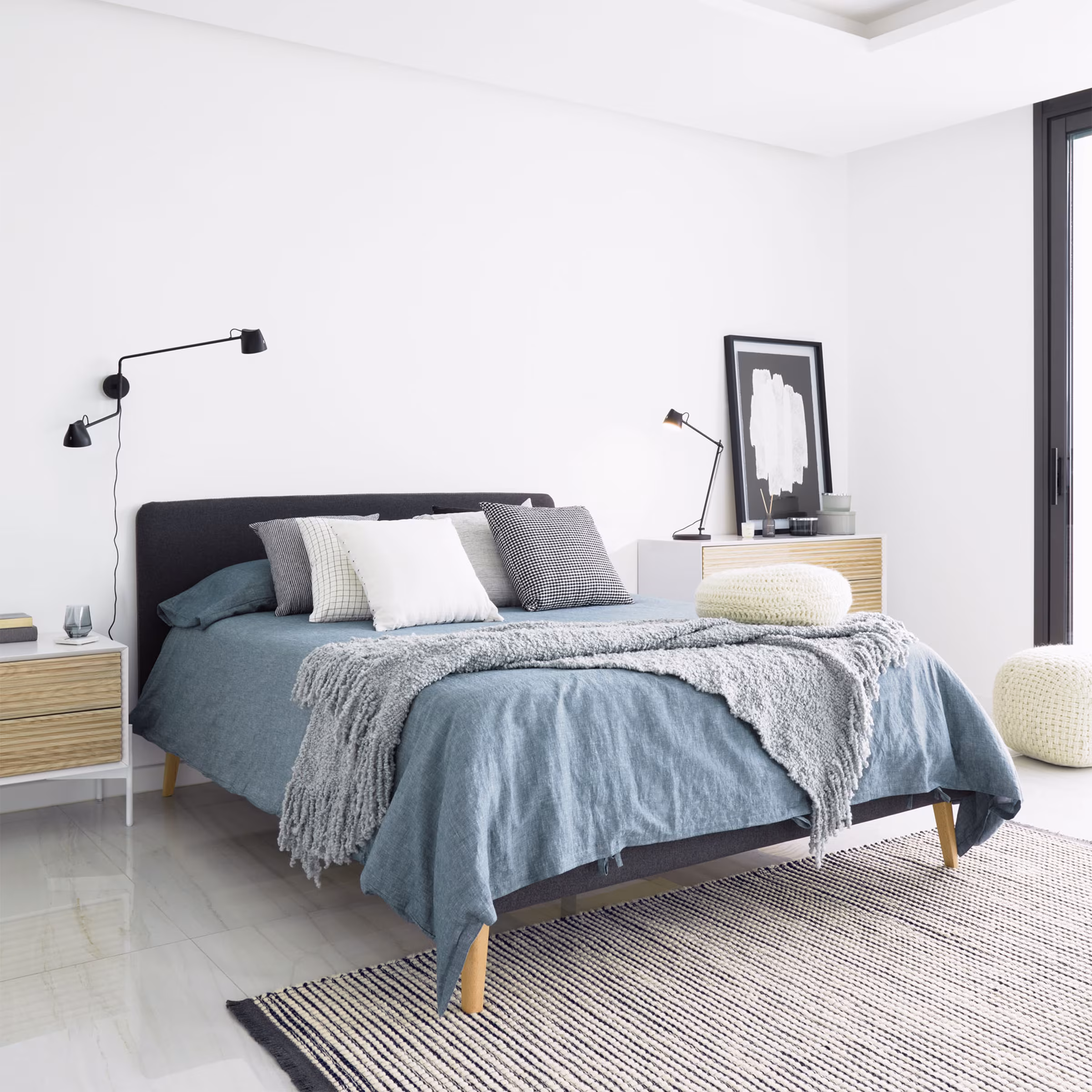 Kave Home Bed 'Dyla' 160 x 200cm, kleur Antraciet